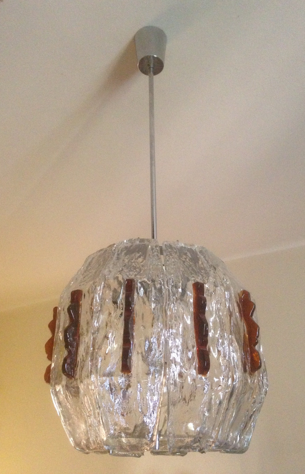 1970's Ceiling light attribute to  Mazzega 