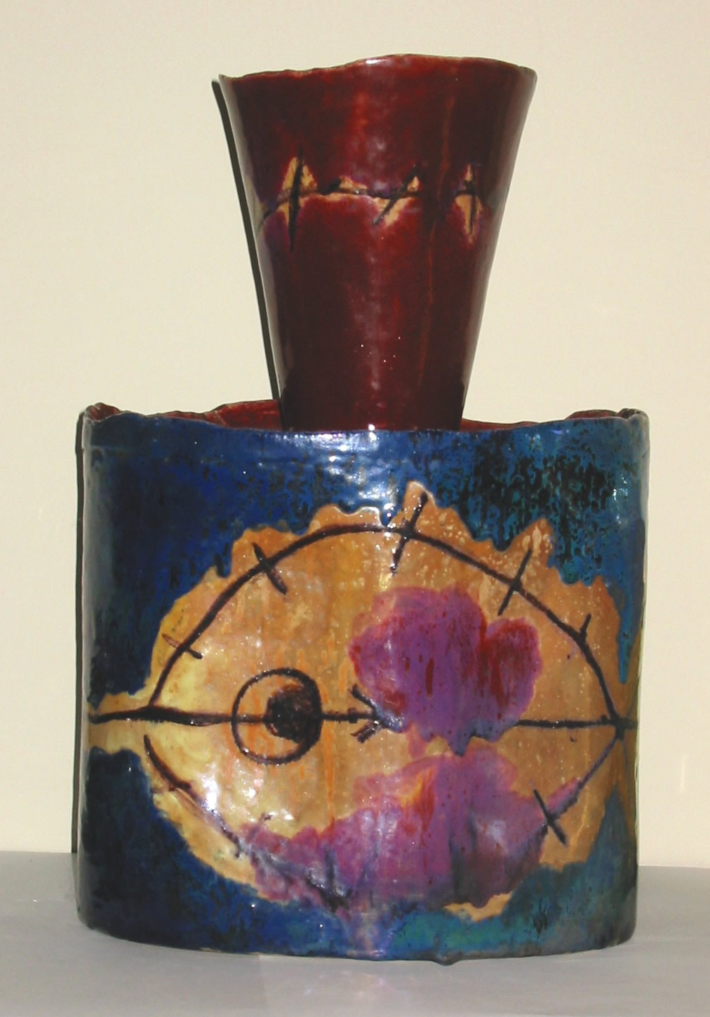 Ceramic Vase-Sculpture by Domenico Matteucci 