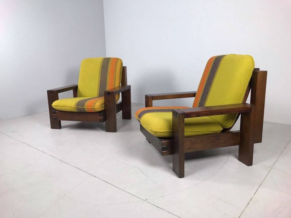 1970s Large Brutalists Armchairs 