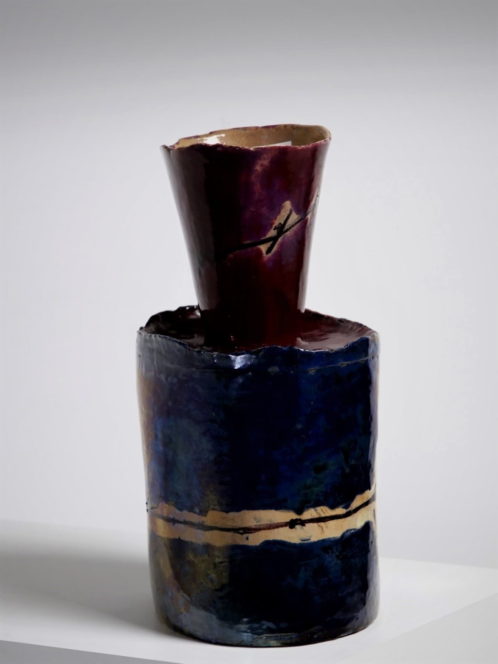 Ceramic Vase-Sculpture by Domenico Matteucci 