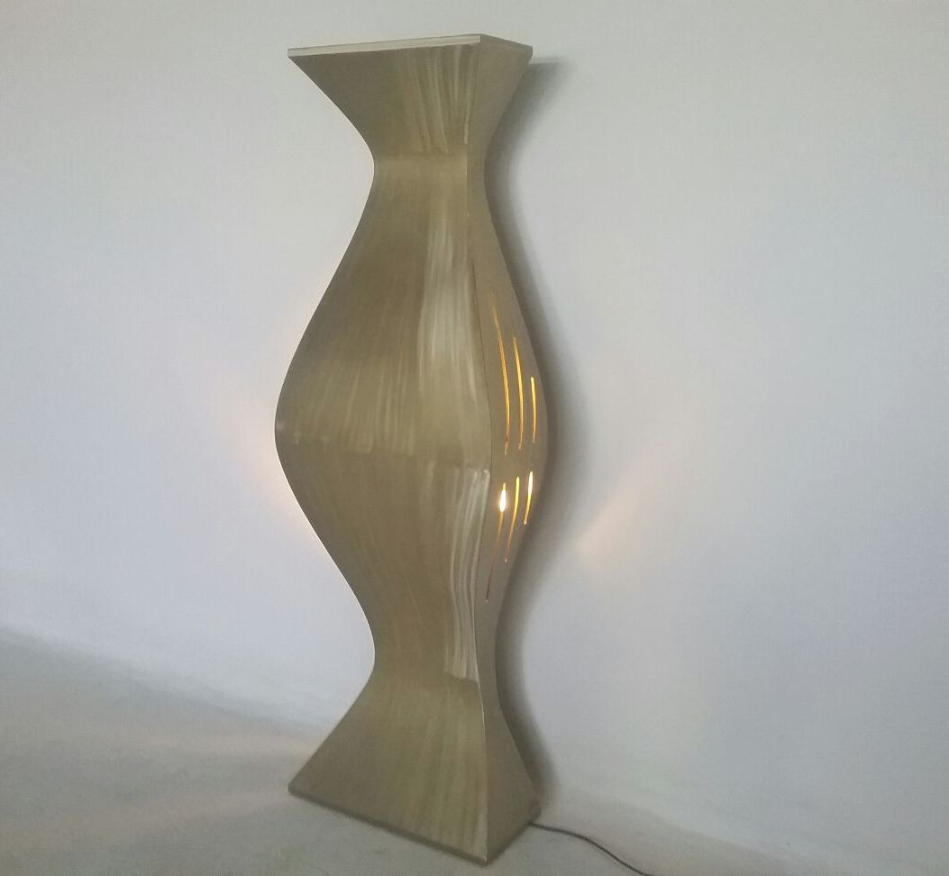 1990s Large Sculptural Painted Stainless Steel Floor Lamp    ITEM ON SALE £1350.