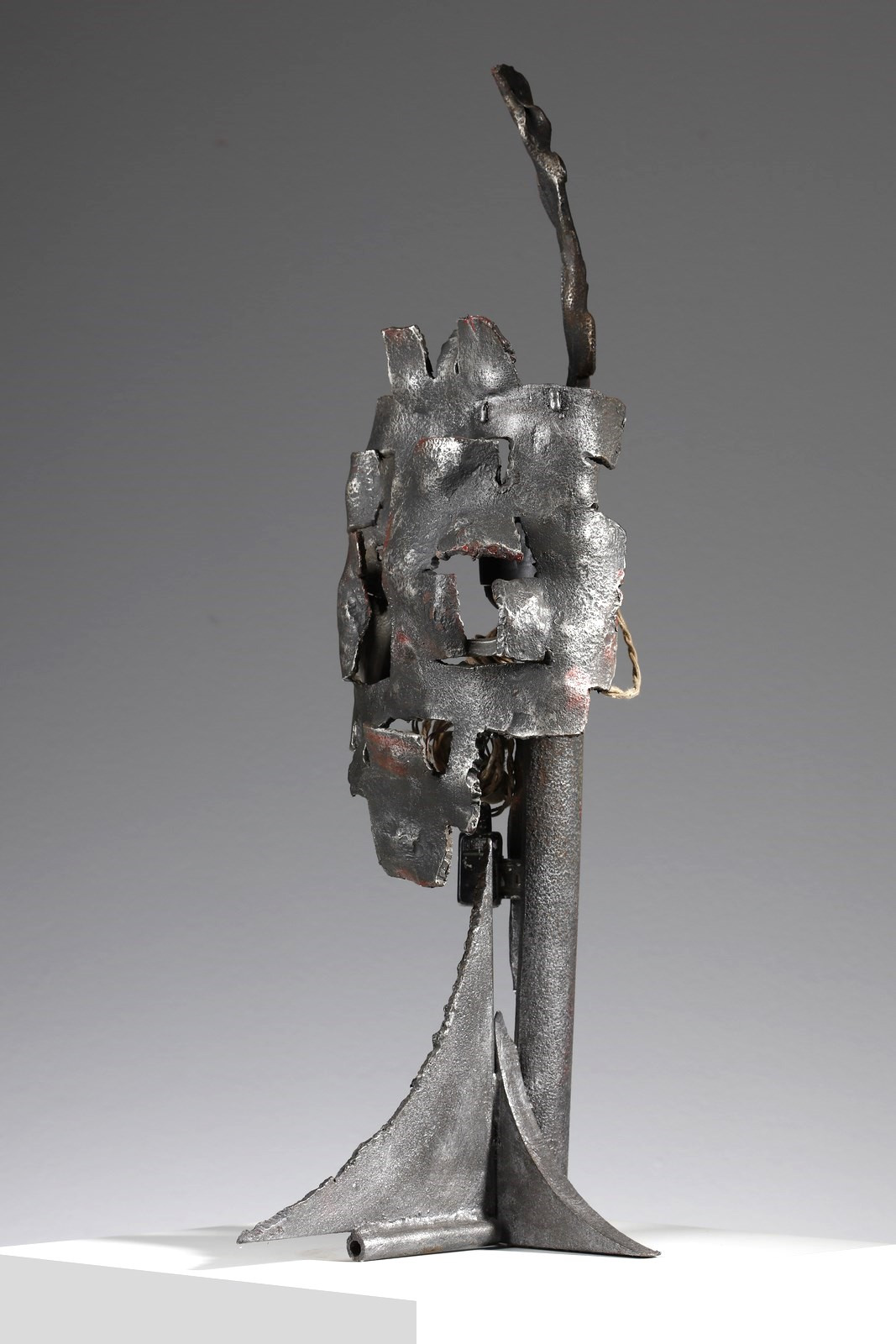 Late 1970s Brutalist Table Lamp by Salvino Marsura