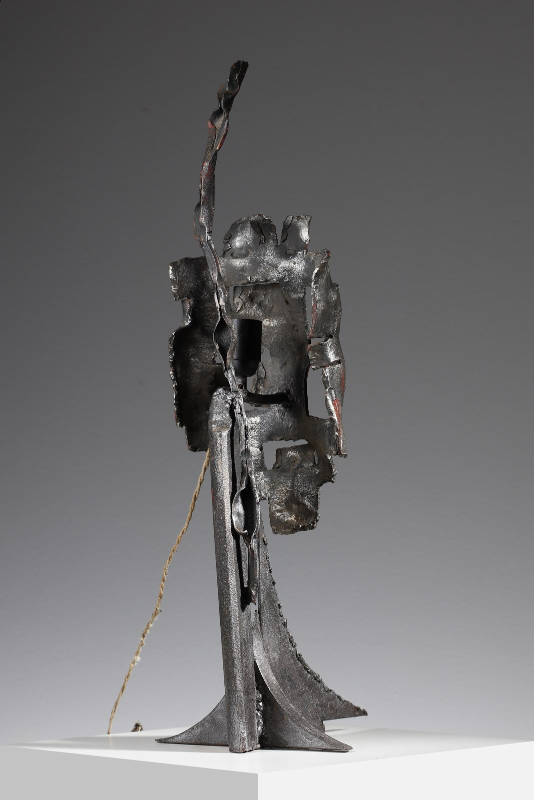 Late 1970s Brutalist Table Lamp by Salvino Marsura