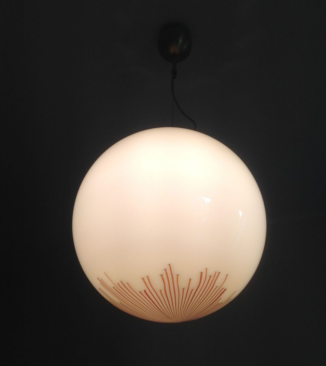 1970's Large Glass Ball Pendant by La Murrina