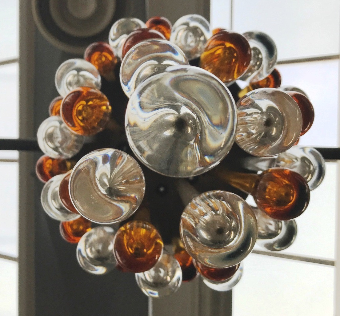 1960s -Gocce-  Ceiling Light by in Murano Glass by Ludovico Diaz de Santillana 