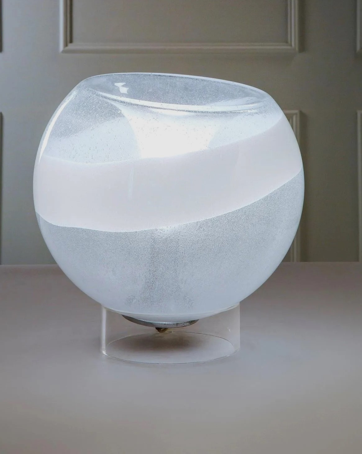 1970s Large Murano Glass Table Lamp by Mazzega 