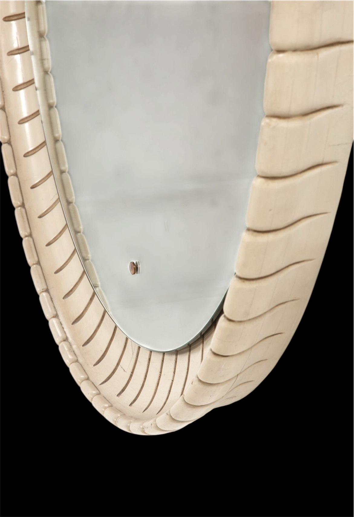 1940s Large Round Mirror by G. Gariboldi
