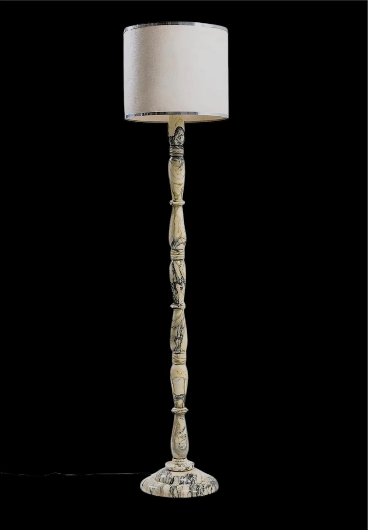 Art Deco Italian Marble Floor Lamp
