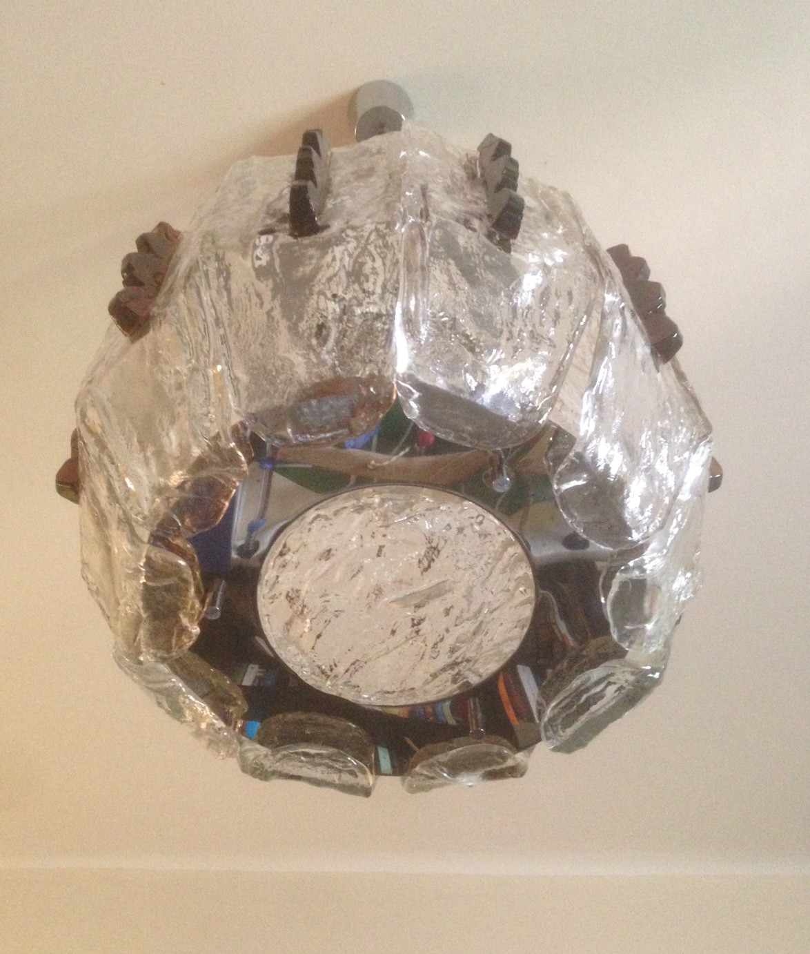 1970's Ceiling light attribute to  Mazzega 