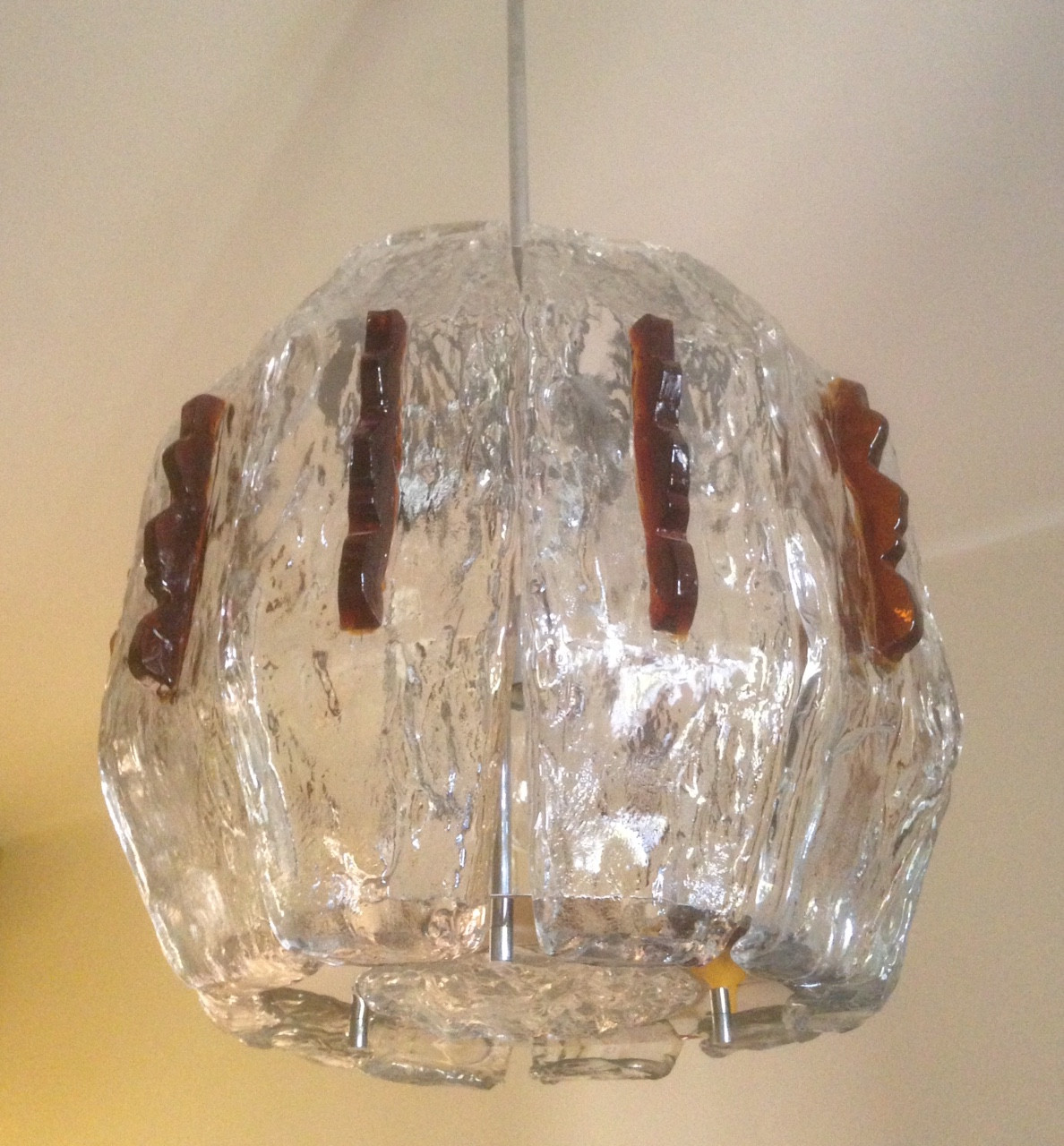 1970's Ceiling light attribute to  Mazzega 