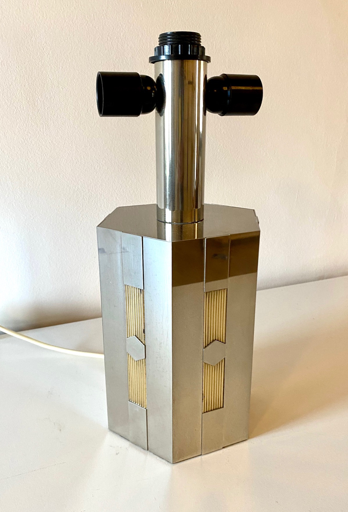 1970s Hexagonal Lamp Base attr. to Romeo Rega 