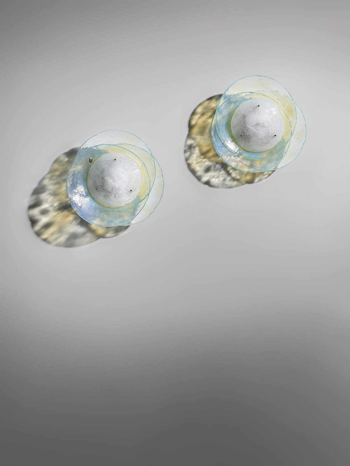 1970s - Pair of Large  Wall Lights- Flush Mount by Carlo Nason 