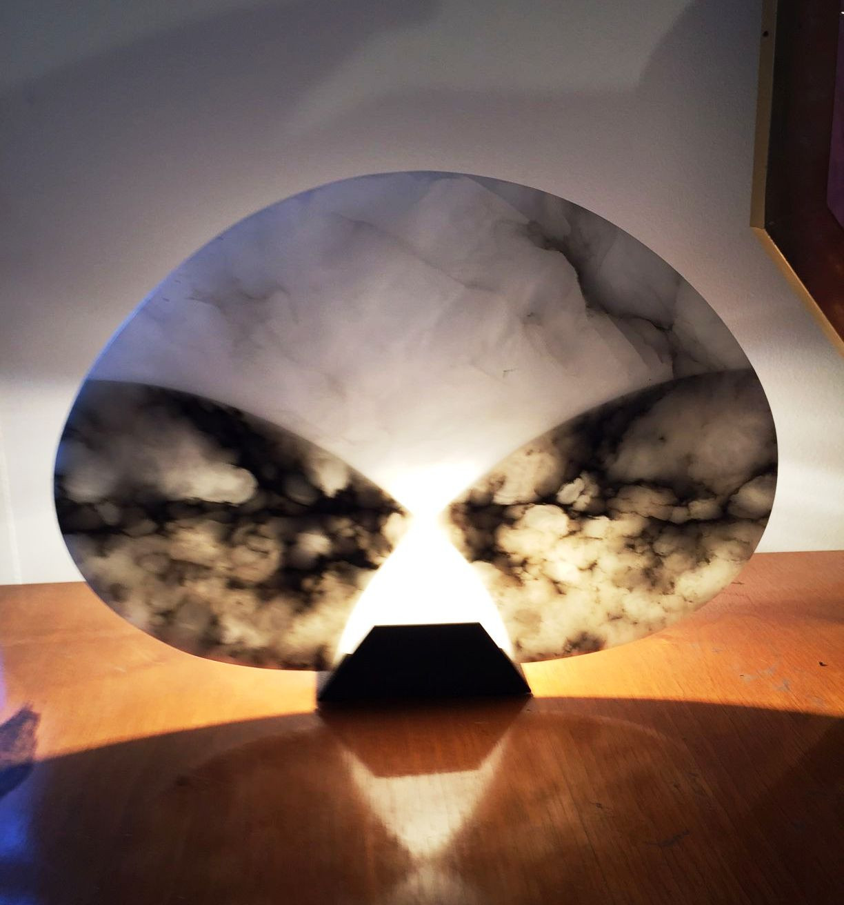 1980's Alabaster Table Lamp by A.Mangiarotti