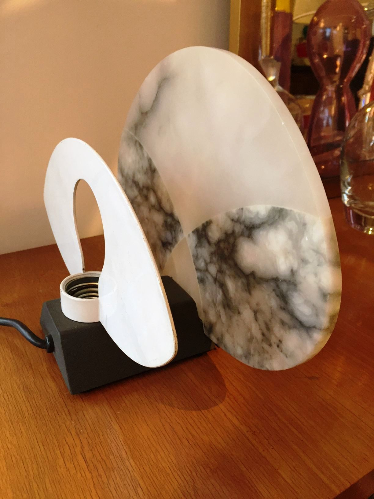 1980's Alabaster Table Lamp by A.Mangiarotti