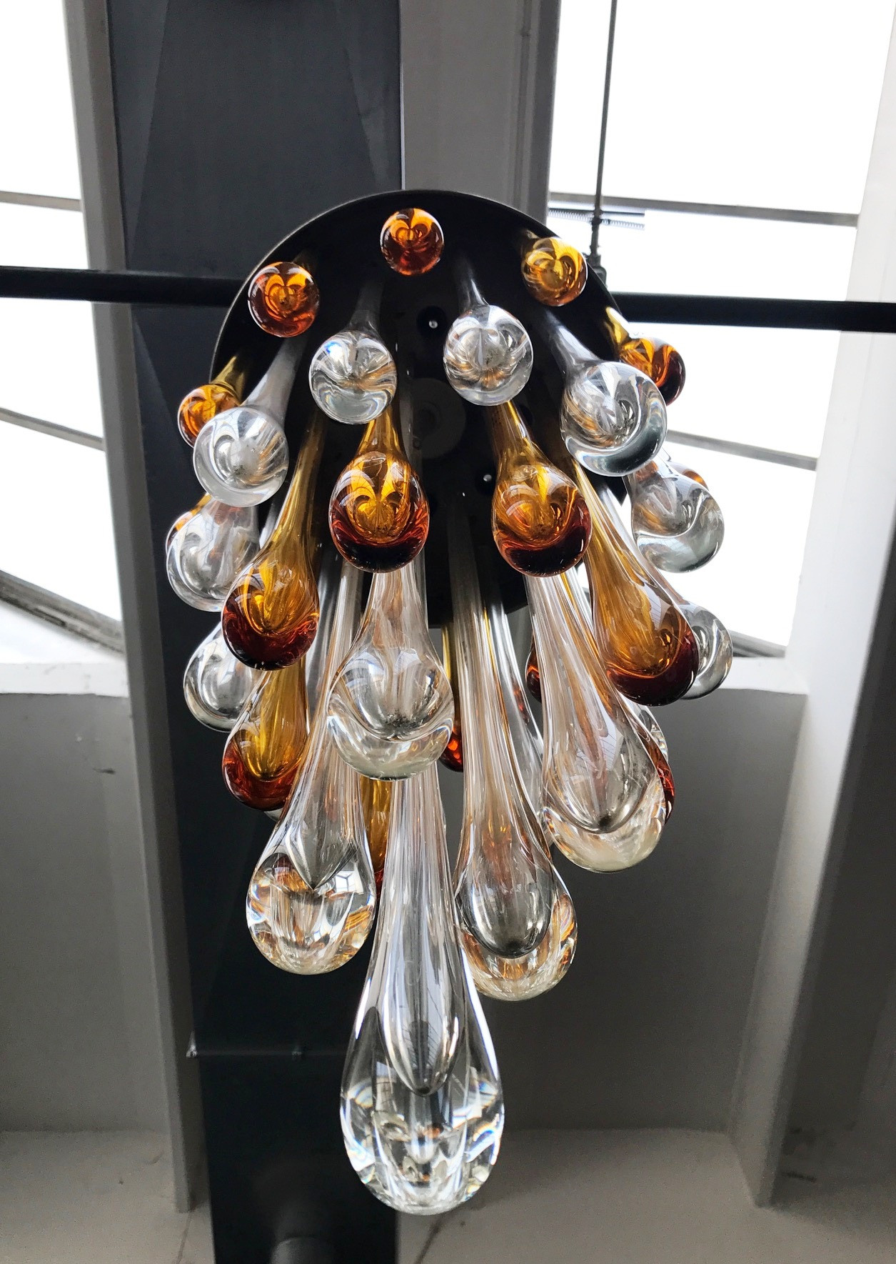 1960s -Gocce-  Ceiling Light by in Murano Glass by Ludovico Diaz de Santillana 