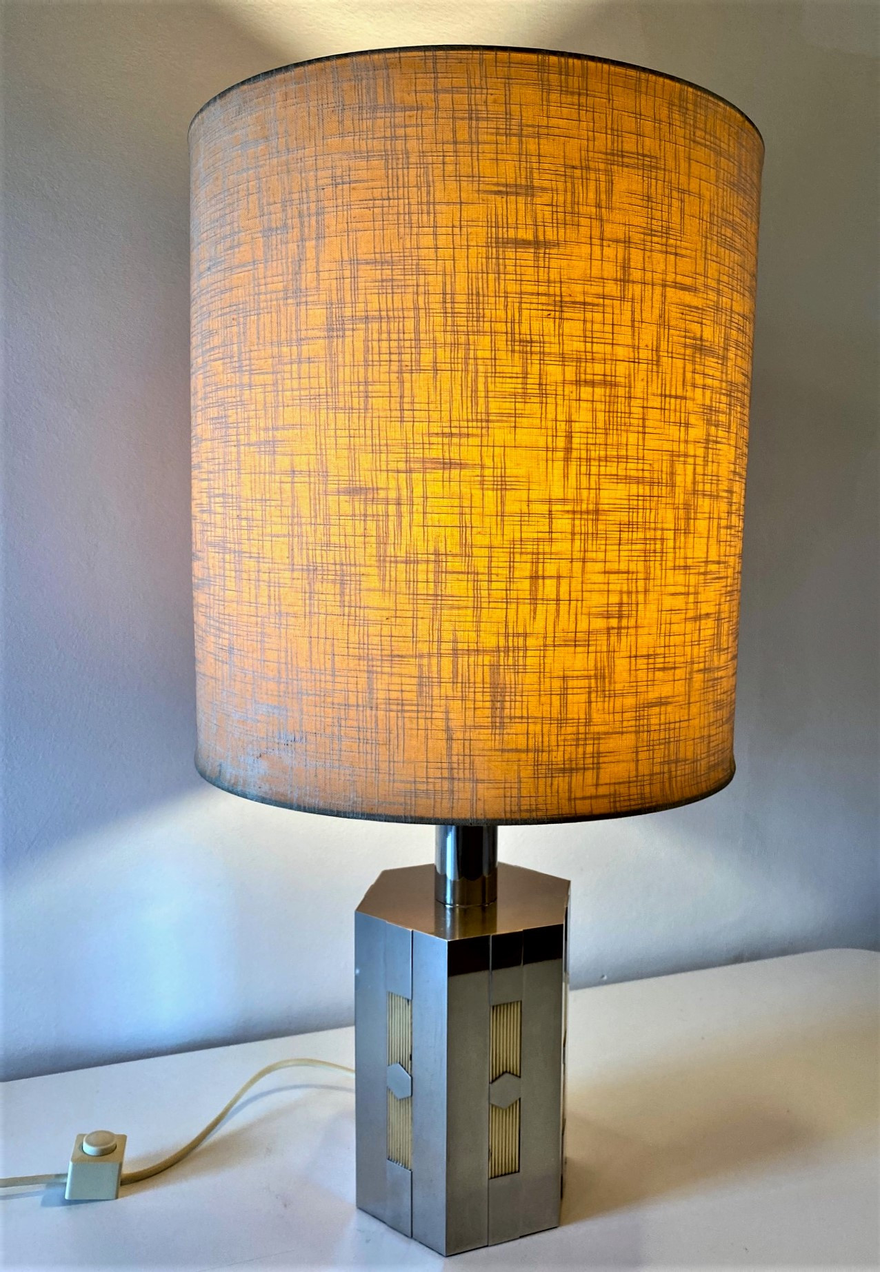 1970s Hexagonal Lamp Base attr. to Romeo Rega 