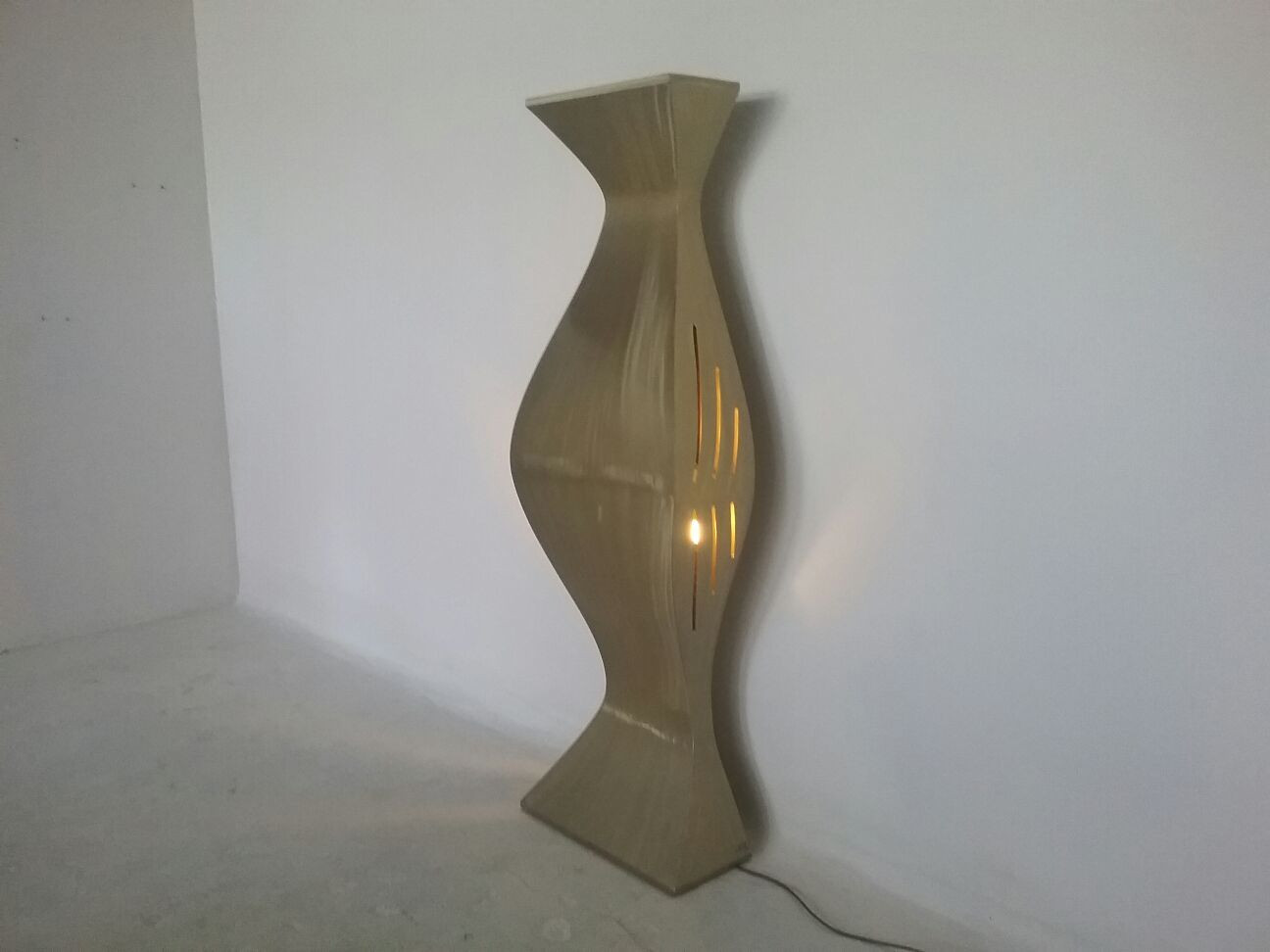 1990s Large Sculptural Painted Stainless Steel Floor Lamp    ITEM ON SALE £1350.