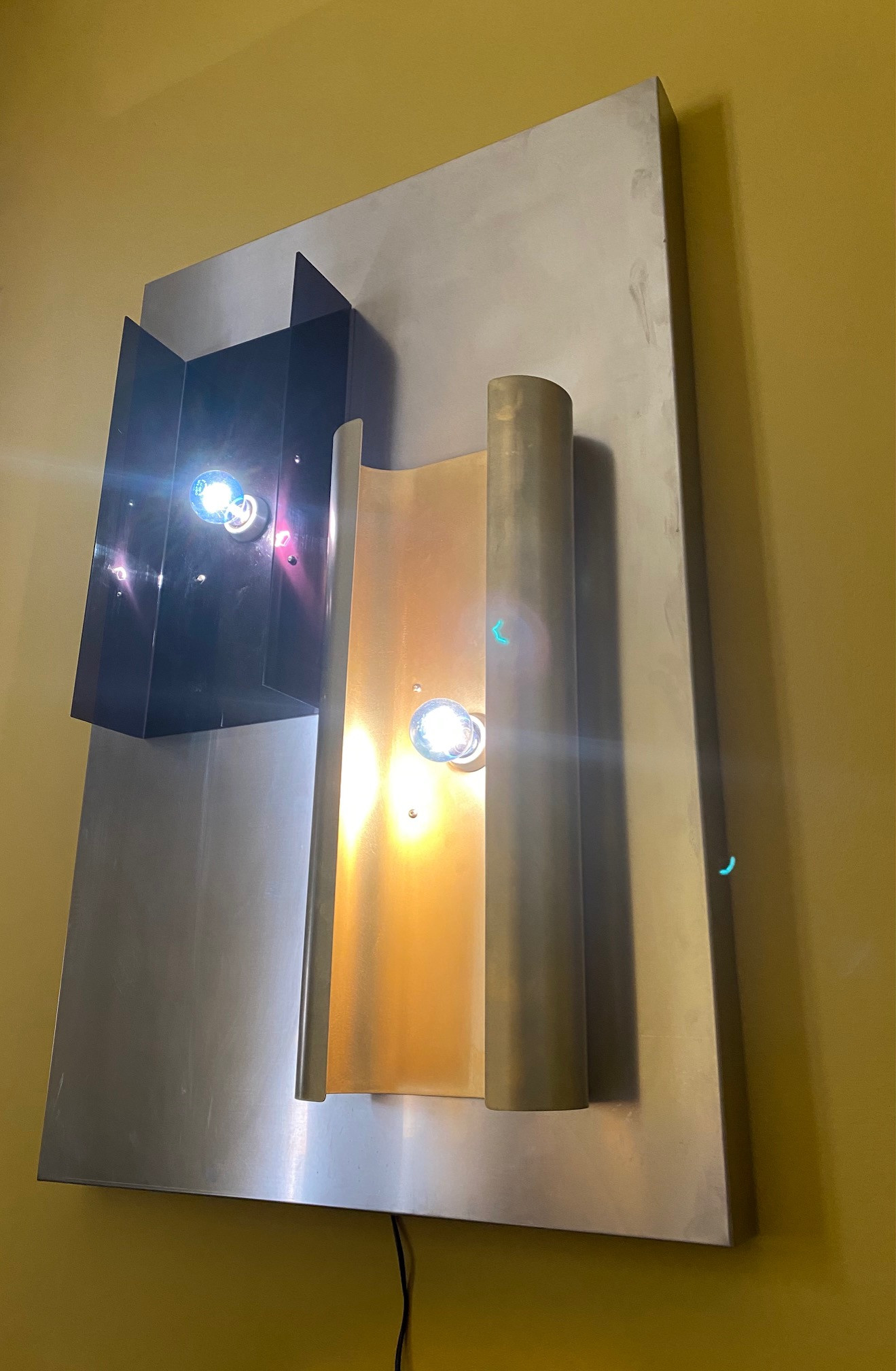 1970s  Large Italian Decorative Light Panel /Wall Light 