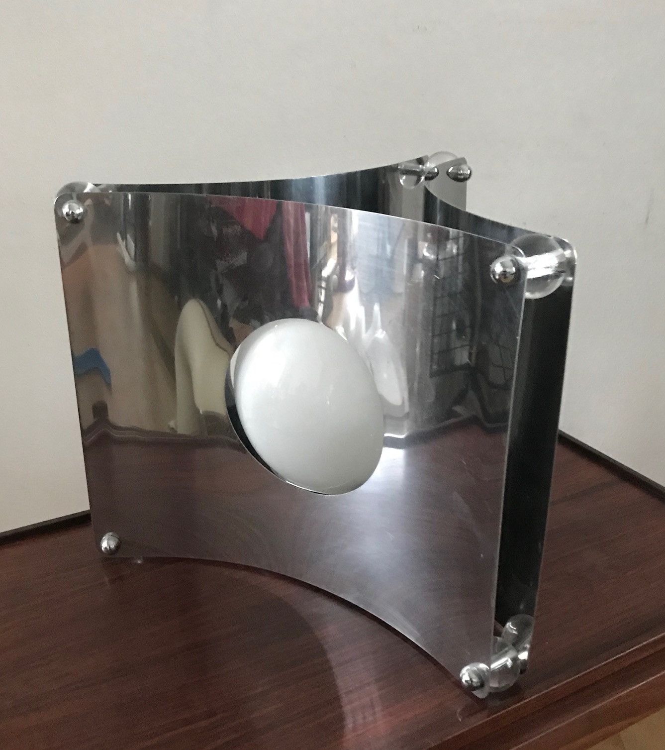 1960s - Taw - Chrome Table Lamp by Luigi Massoni 1960s - Taw - Chrome Table Lamp by Luigi Massoni