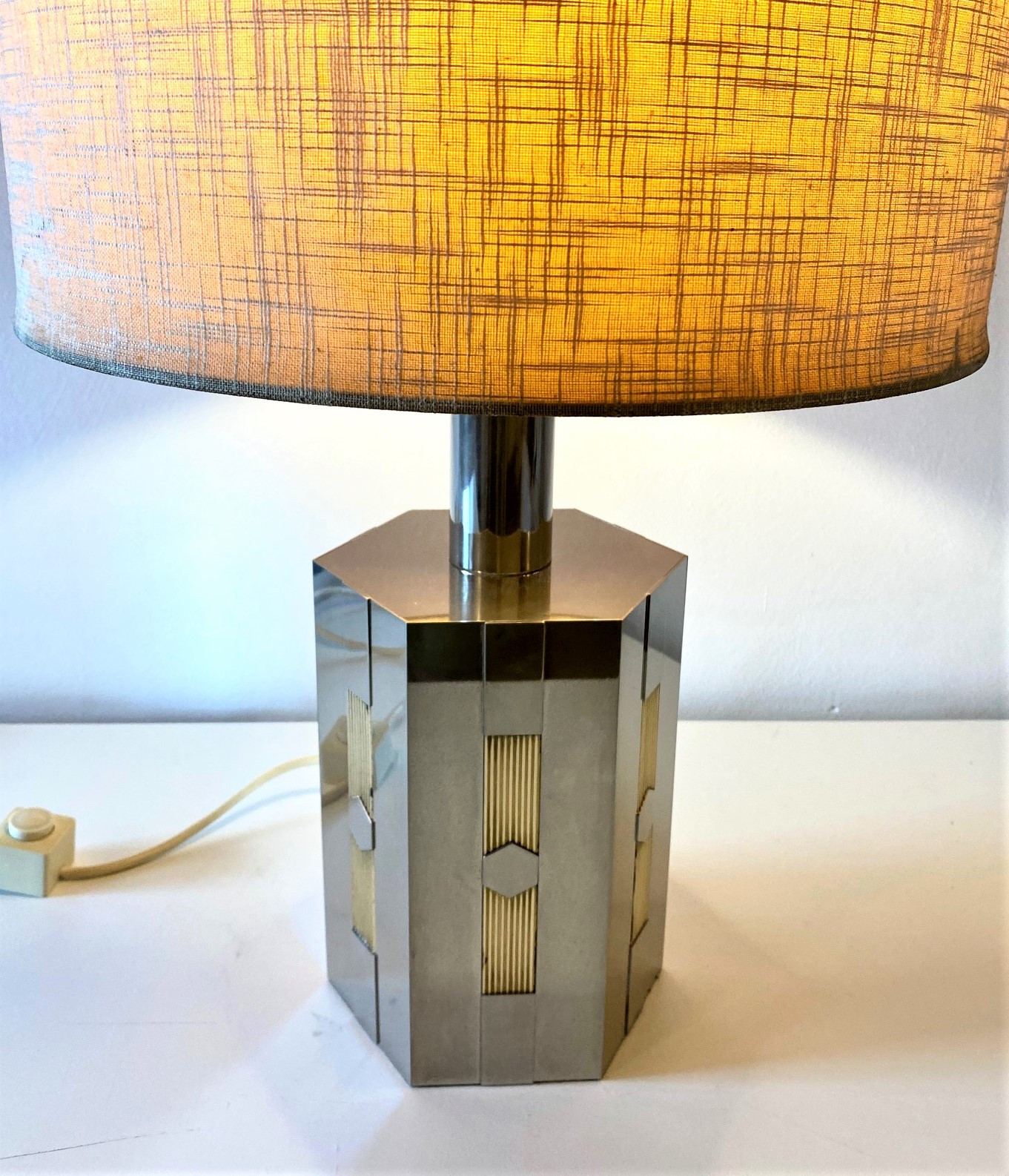 1970s Hexagonal Lamp Base attr. to Romeo Rega 