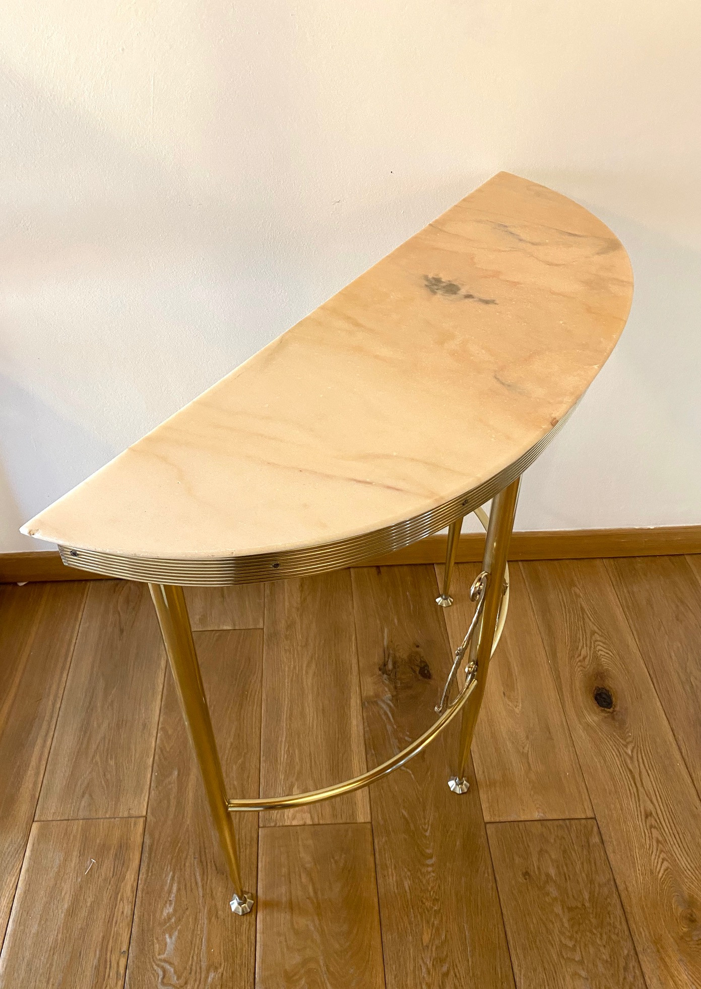 Small Half Round mid centry Console table