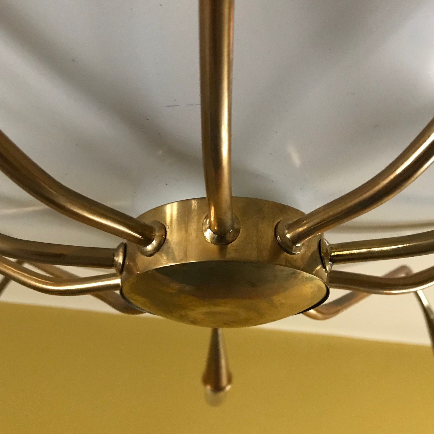 1950s Lumen Milano (Attributed) Italian Ceiling Light