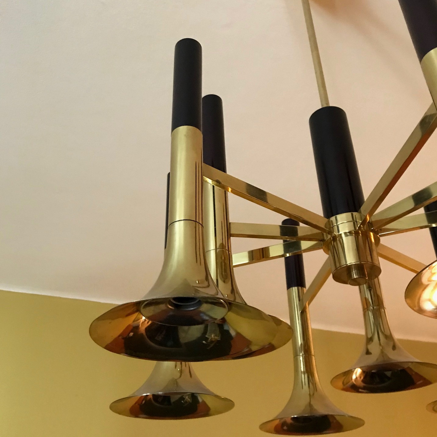 Late 1960s - Trumpets - Ceiling Light attr. to Lumi. Milano