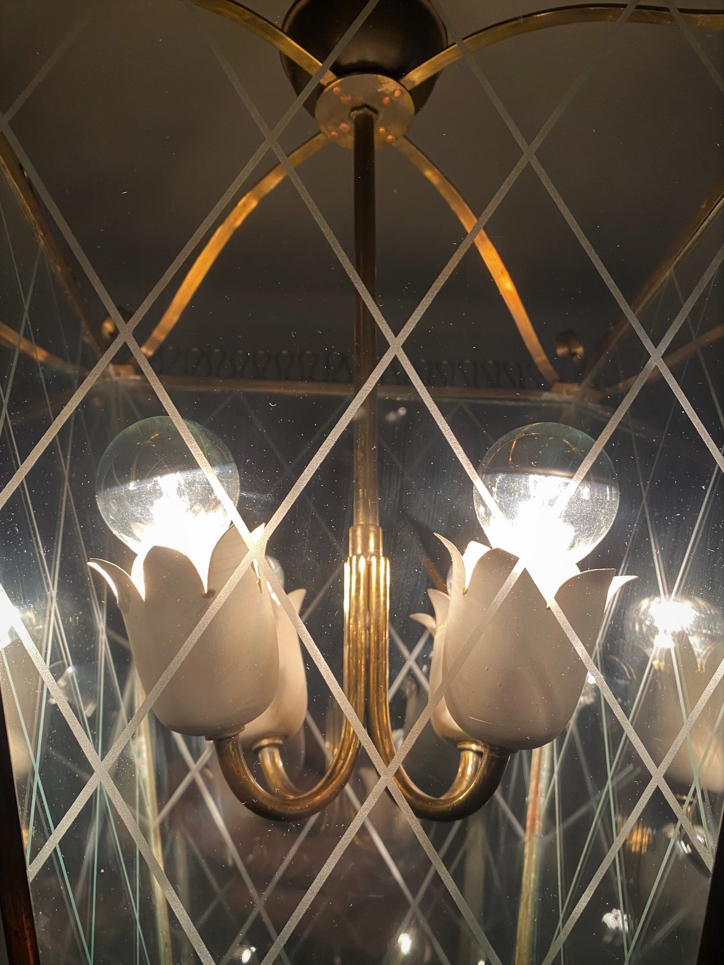 Late 1940s Lantern  in the style of Fontana Arte 