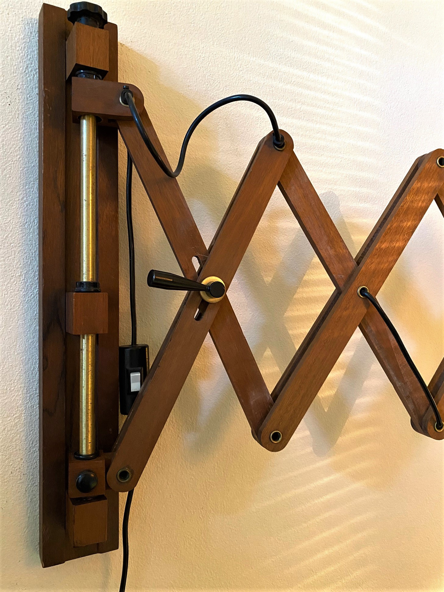 Amazing Large Extensible 1960s  Wall Light