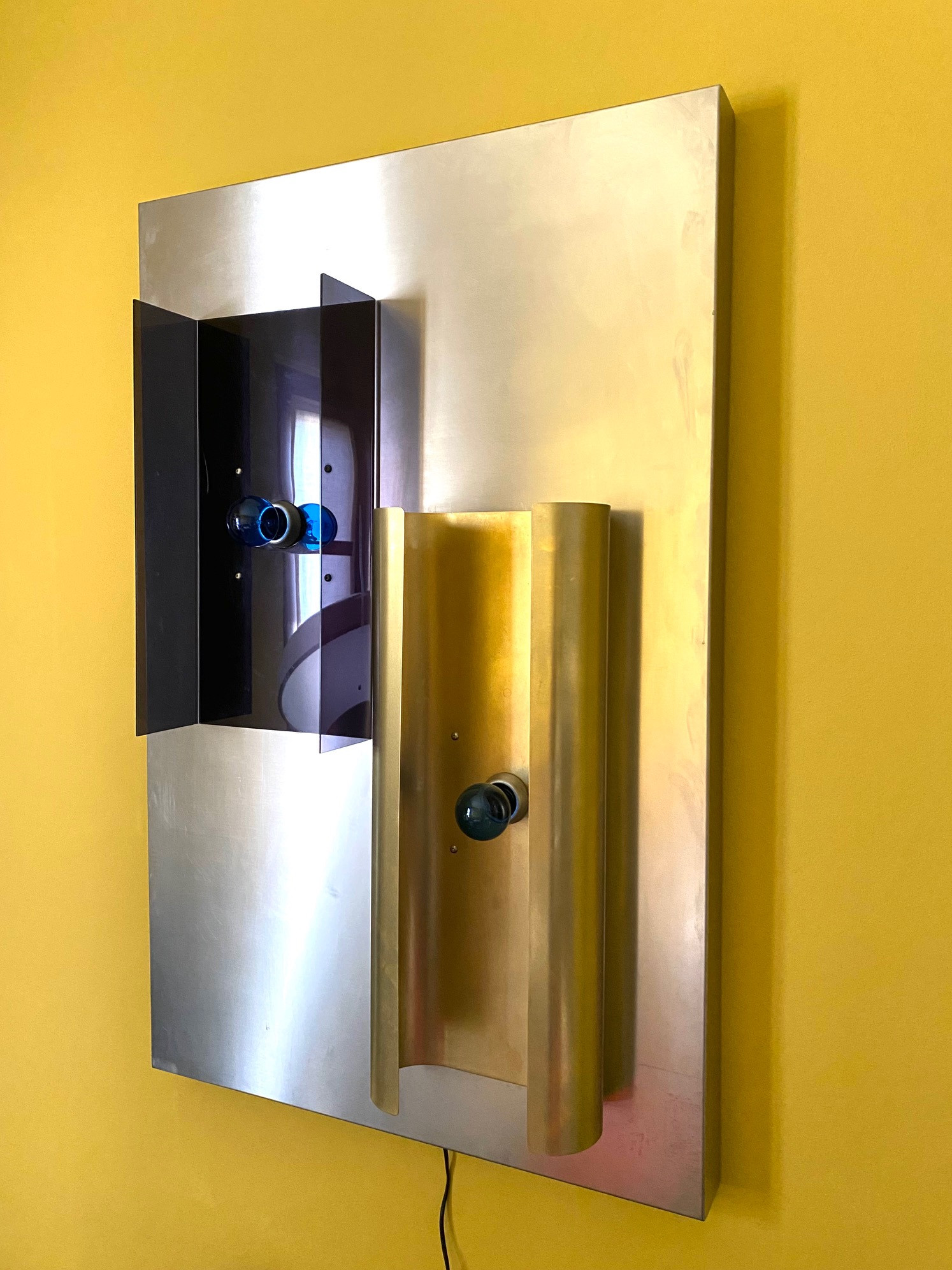 1970s  Large Italian Decorative Light Panel /Wall Light 