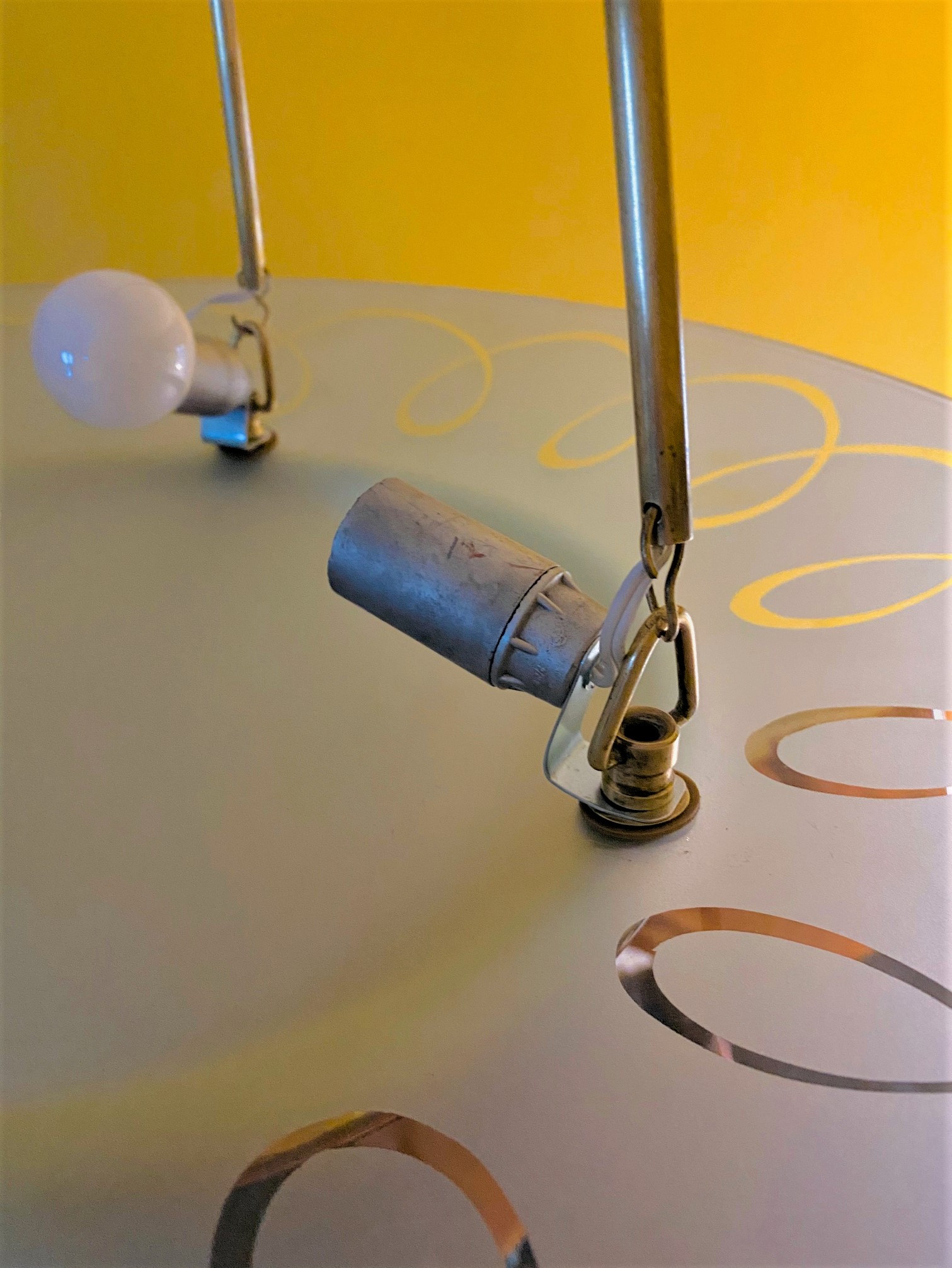 Midcentury Continental Round Ceiling Light 