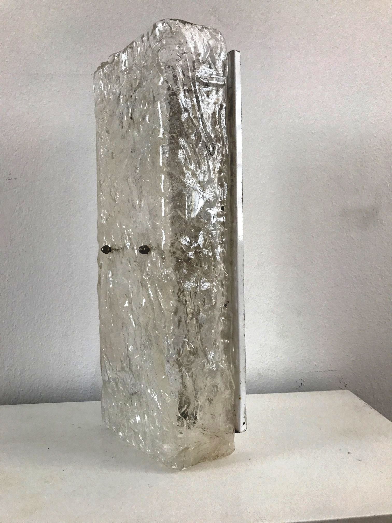  1970s  Large Wall Light by Mazzega  