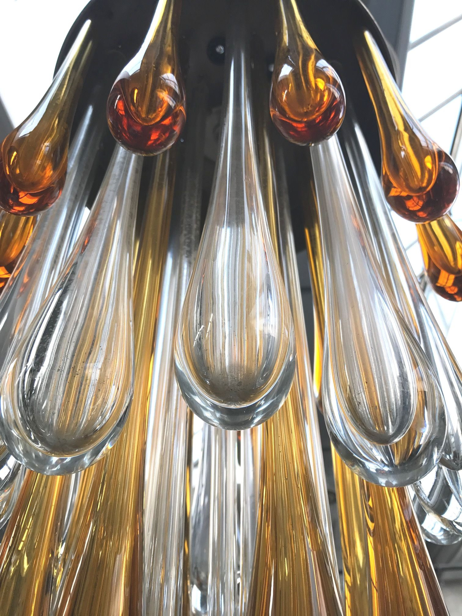 1960s -Gocce-  Ceiling Light by in Murano Glass by Ludovico Diaz de Santillana 