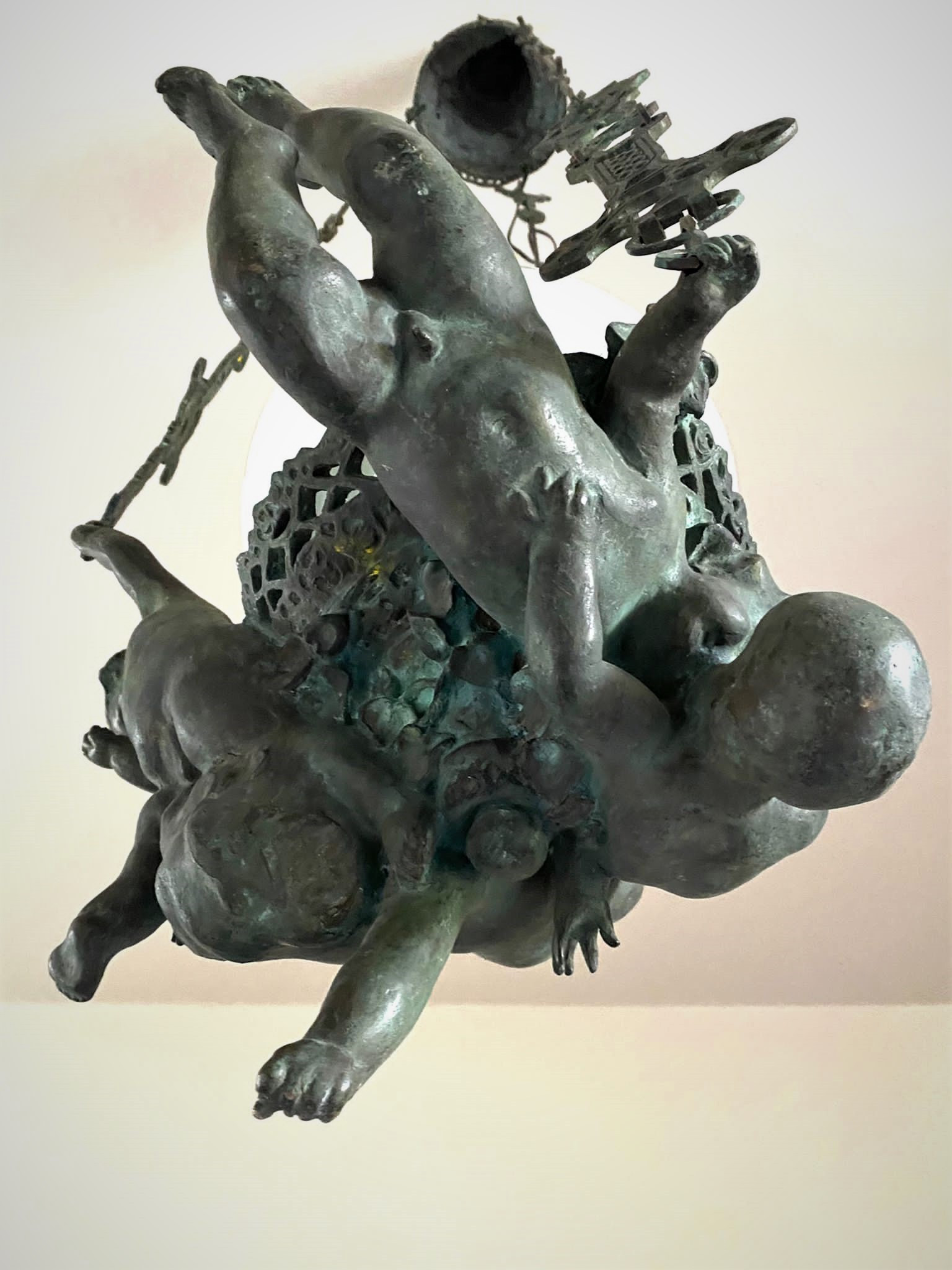 Early -20th Century - Italian Ceiling Light in Bronze 