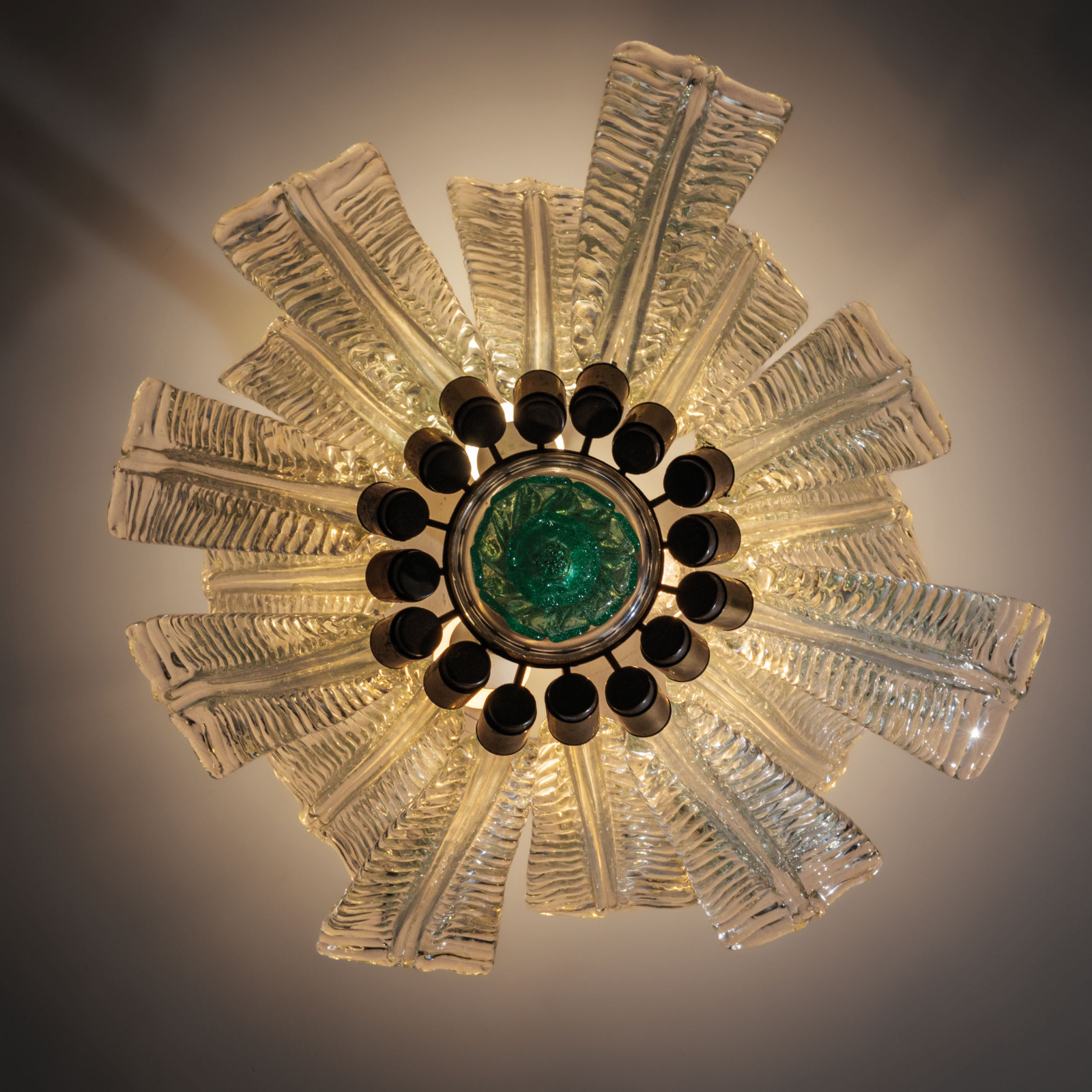 1930s Ceiling Light mod. 5235 by Tommaso Buzzi for Venini.