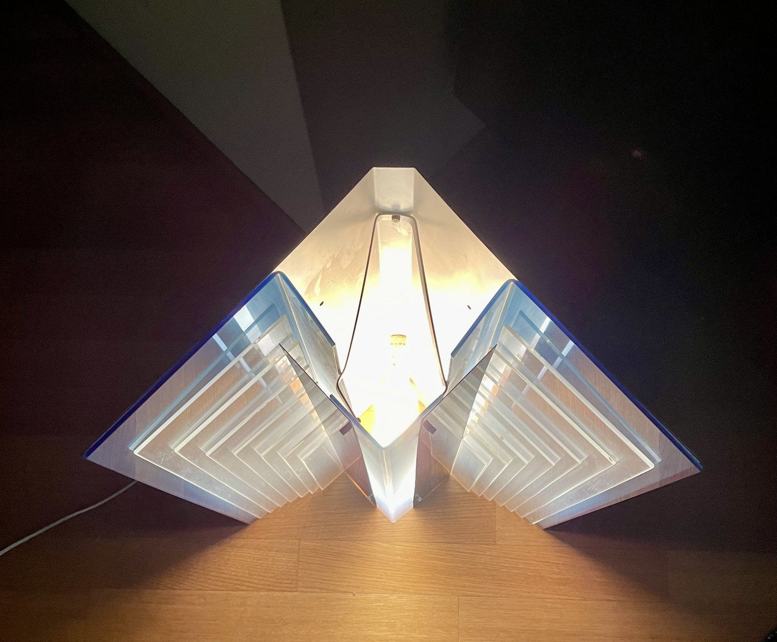 Amazing Late 1960s Optical Art Lamp 