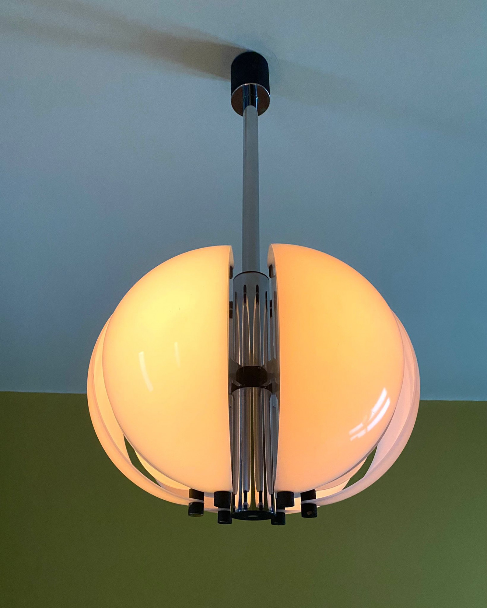 Rare 1960s Stilnovo Ceiling Light 