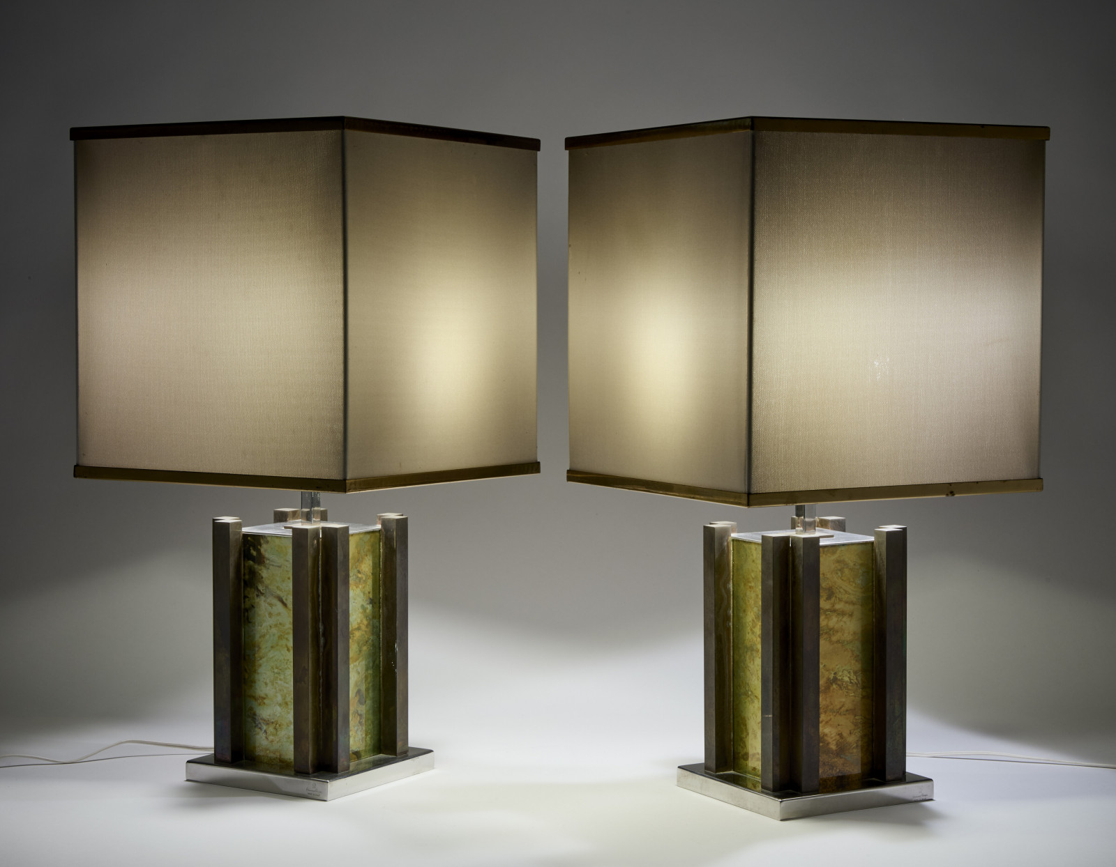 Pair of 1970s rare table lamps by Romeo Rega