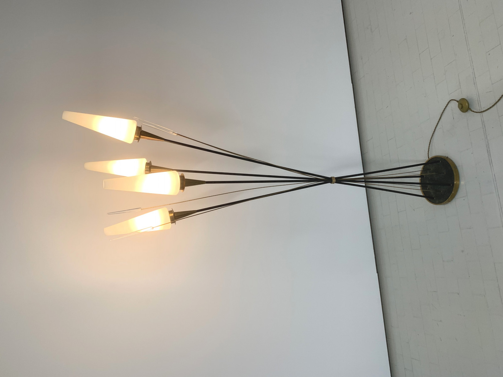 1950s French  Floor Lamp by Lunel  . Variation of model 660.