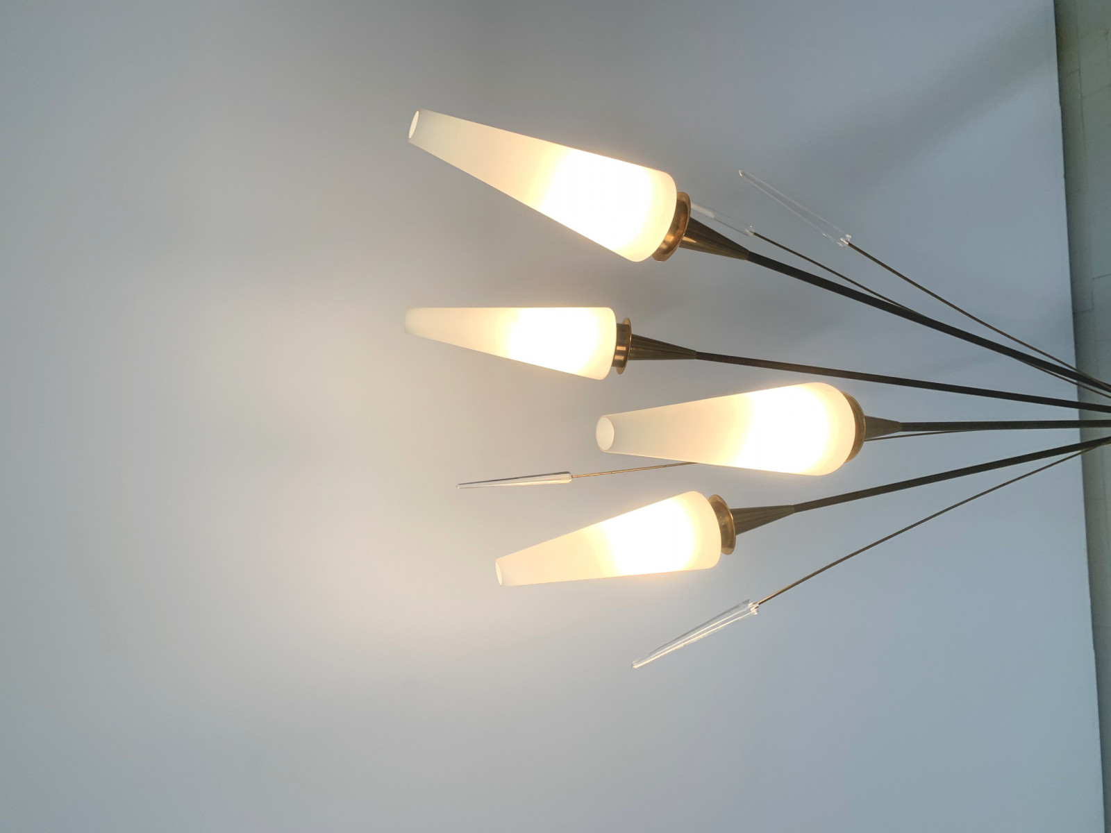 1950s French  Floor Lamp by Lunel  . Variation of model 660.