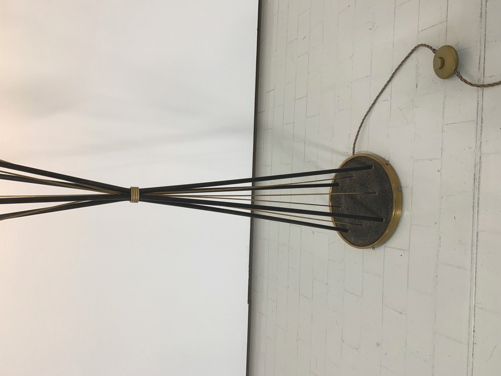 1950s French  Floor Lamp by Lunel  . Variation of model 660.