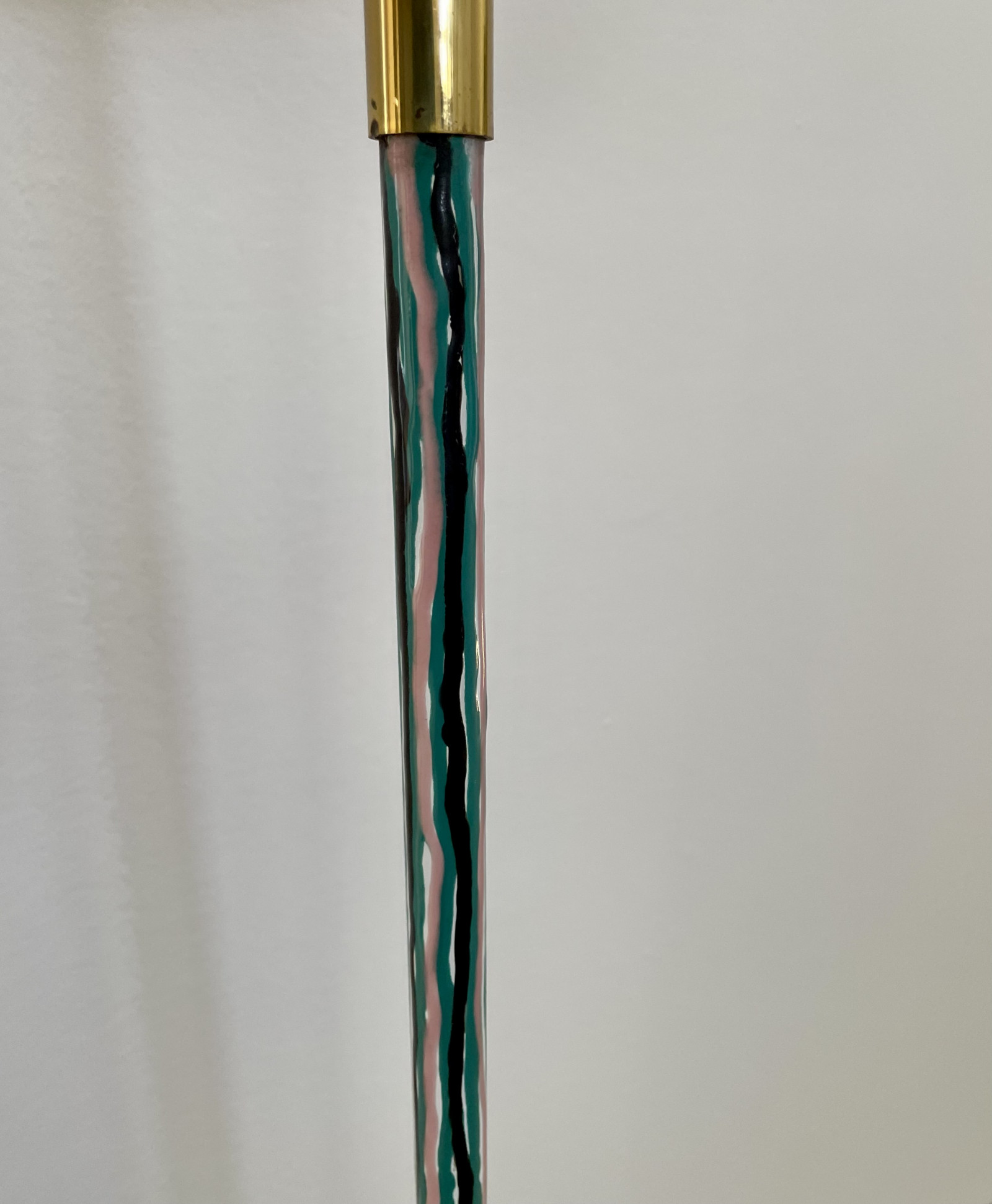 1960s Italian Floor Lamp in Enamelled Metal and Glass by SIVA