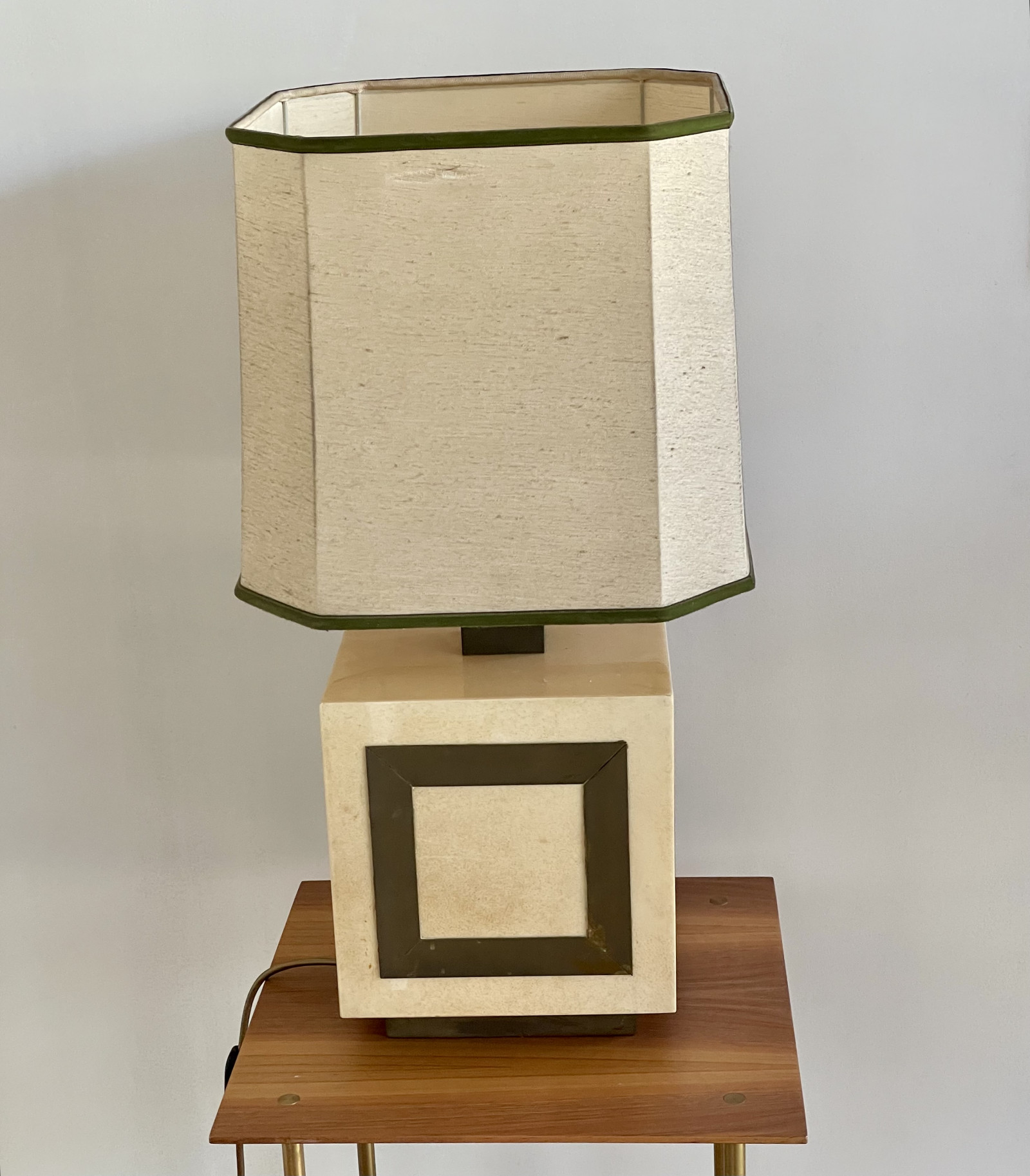 Aldo Tura  Table Lamp in Parchment and Brass  