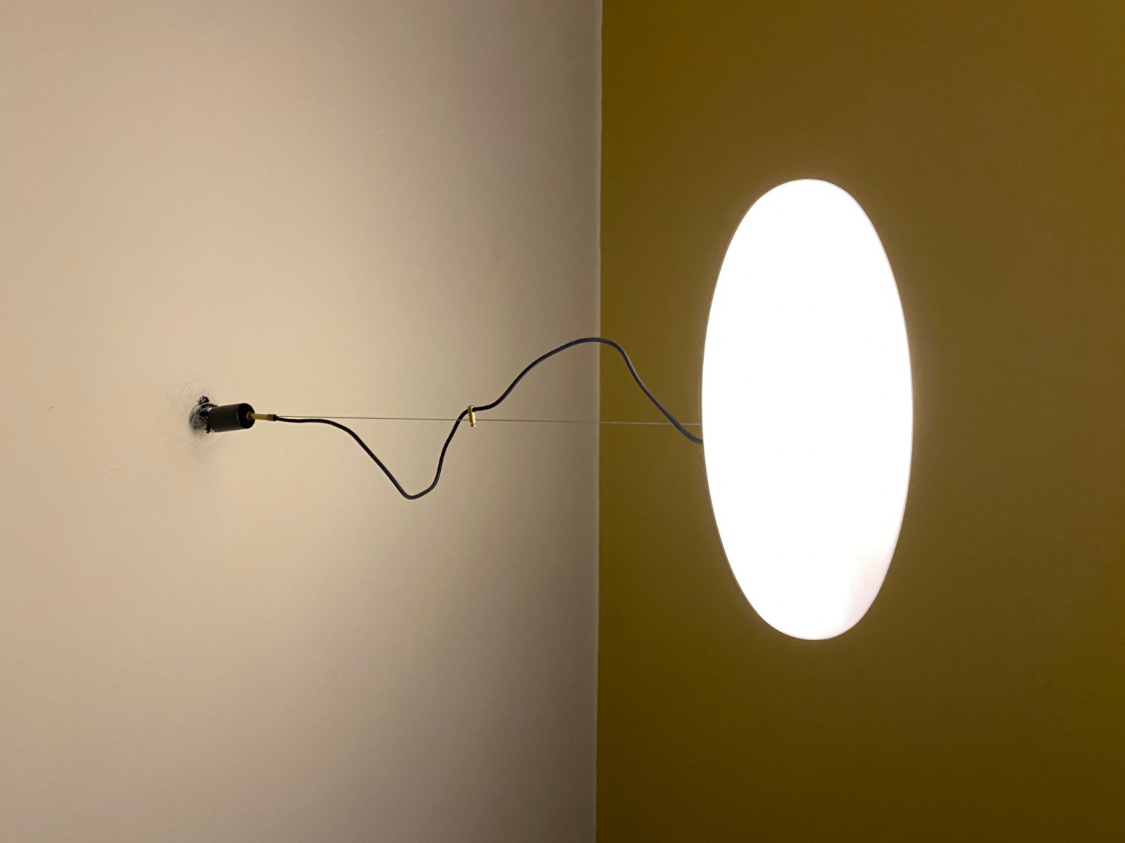 1960s  Pendent in opaline glass by Stilnovo