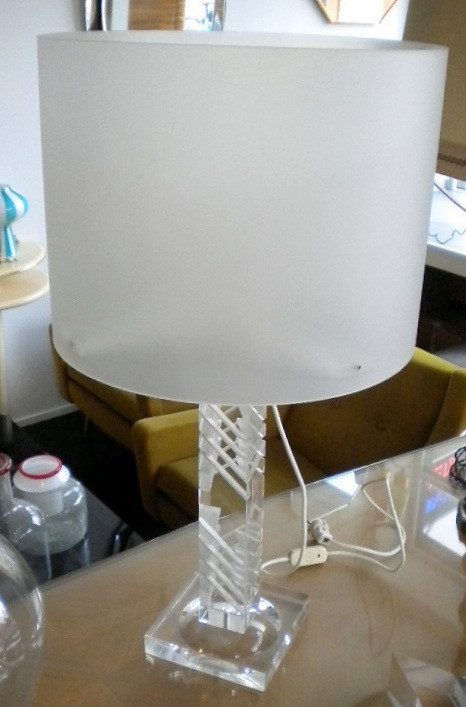 Table lamp in plexiglass