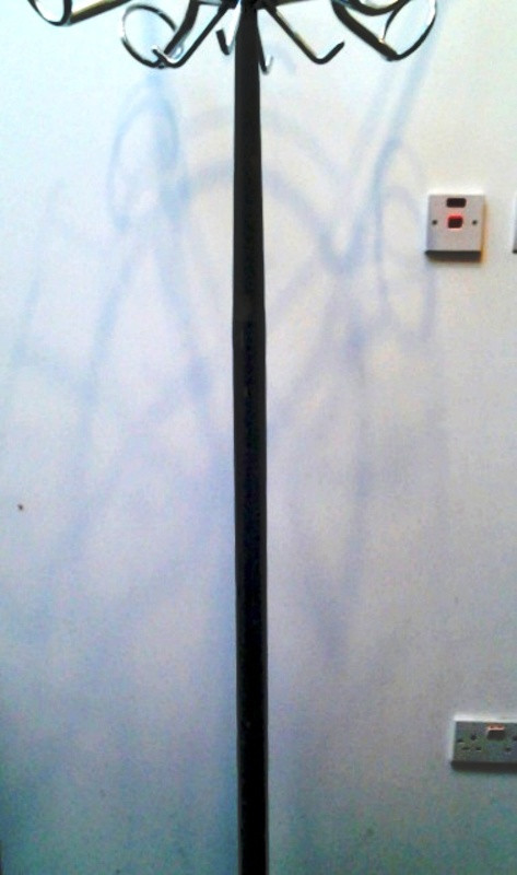 1950's Coat stand in iron and chromed metal