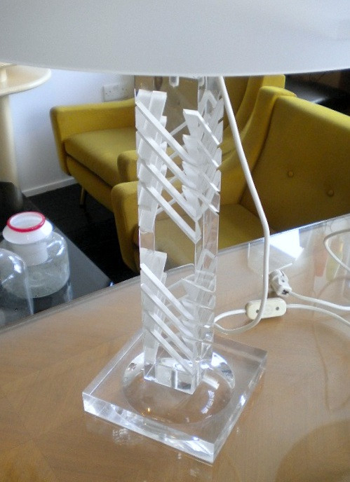 Table lamp in plexiglass