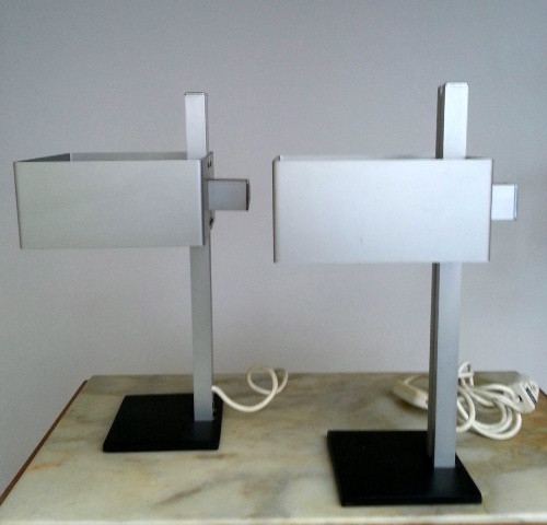 1970's- Esperia - Aluminium Table Lamps