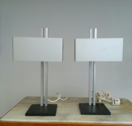 1970's- Esperia - Aluminium Table Lamps