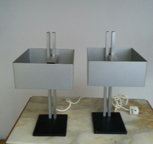 1970's- Esperia - Aluminium Table Lamps